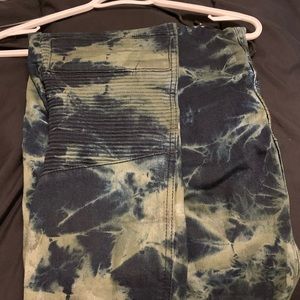 Smoke rise blue & green pants